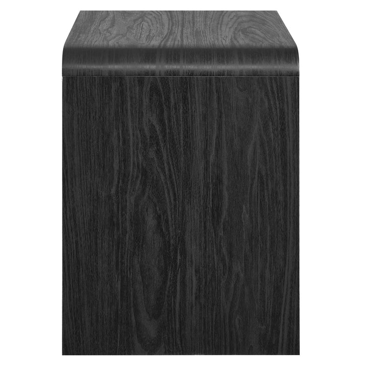 Curie 1 - Drawer Black Nightstand