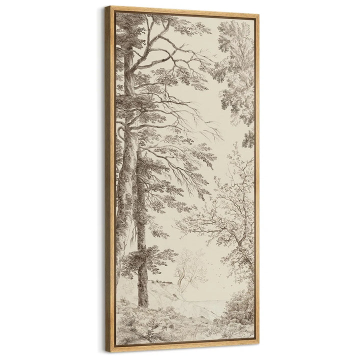Detailed Branch Illustration with Landscape Modern Art By wall26