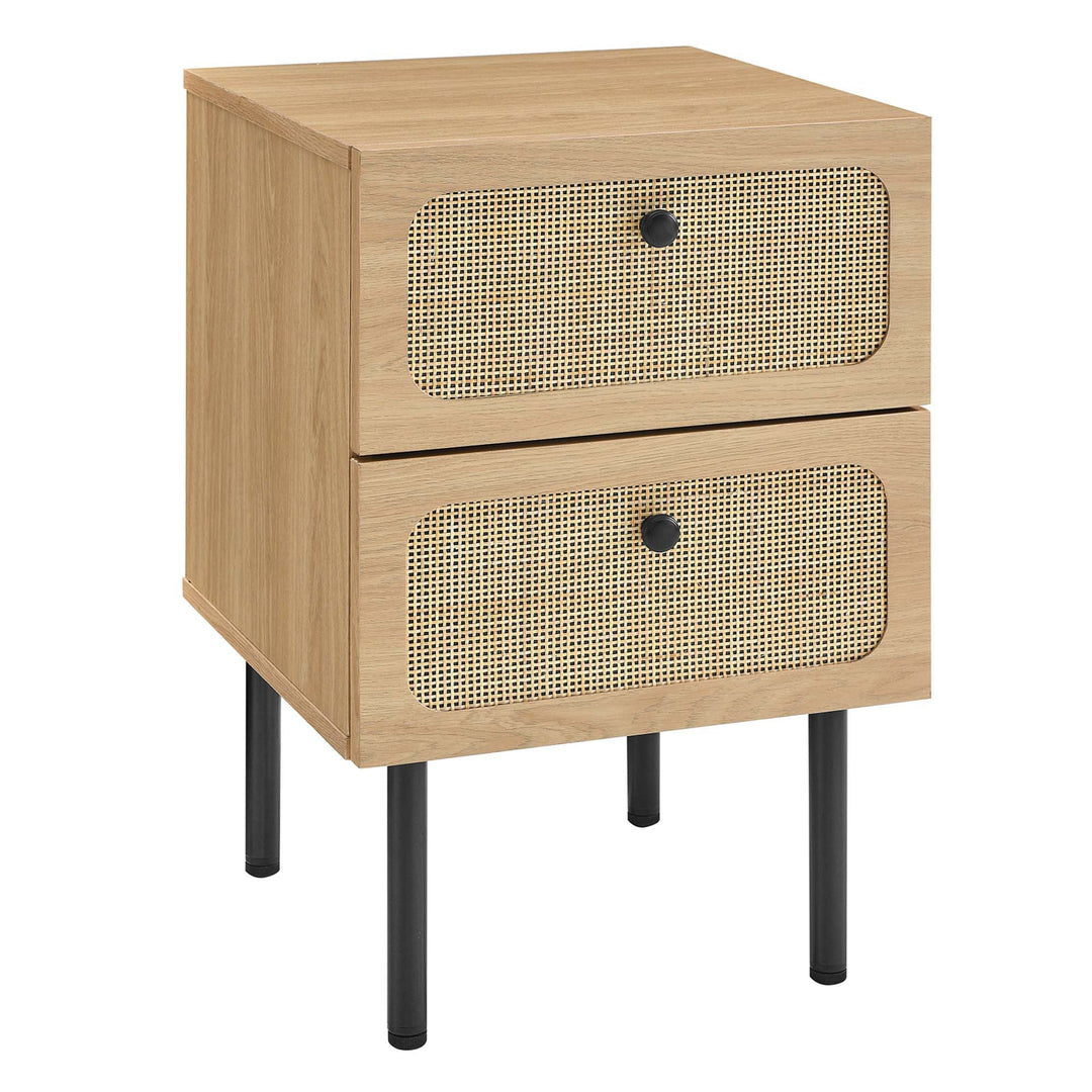 Charlotte 2-Drawer Nightstand in Oak