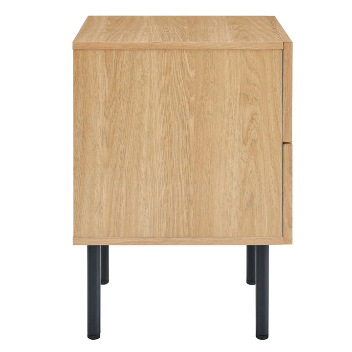 Charlotte 2-Drawer Nightstand in Oak