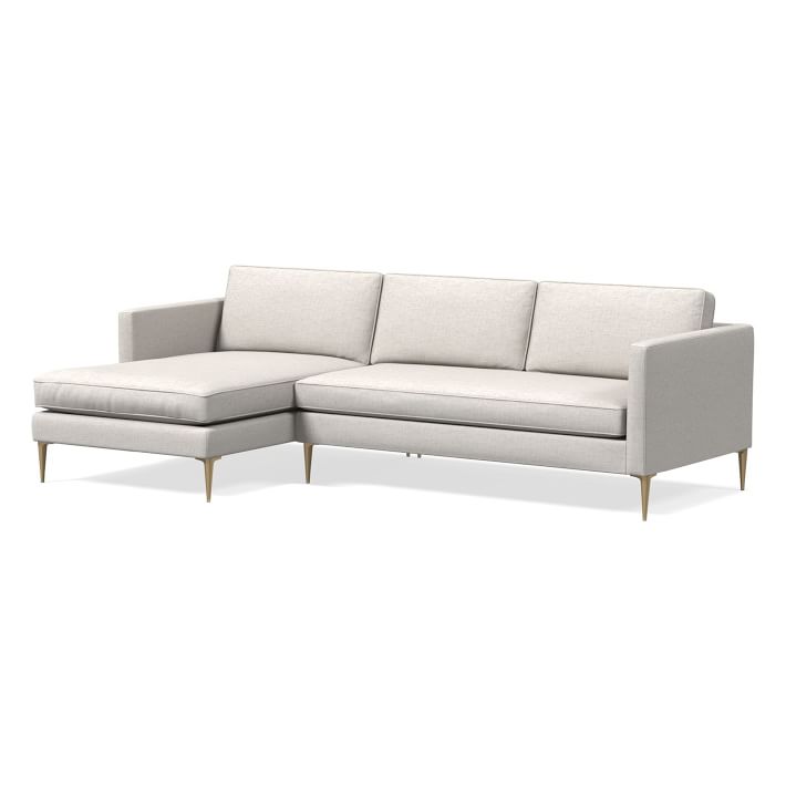 Harris Loft 2-Piece Chaise Sectional - Metal Legs