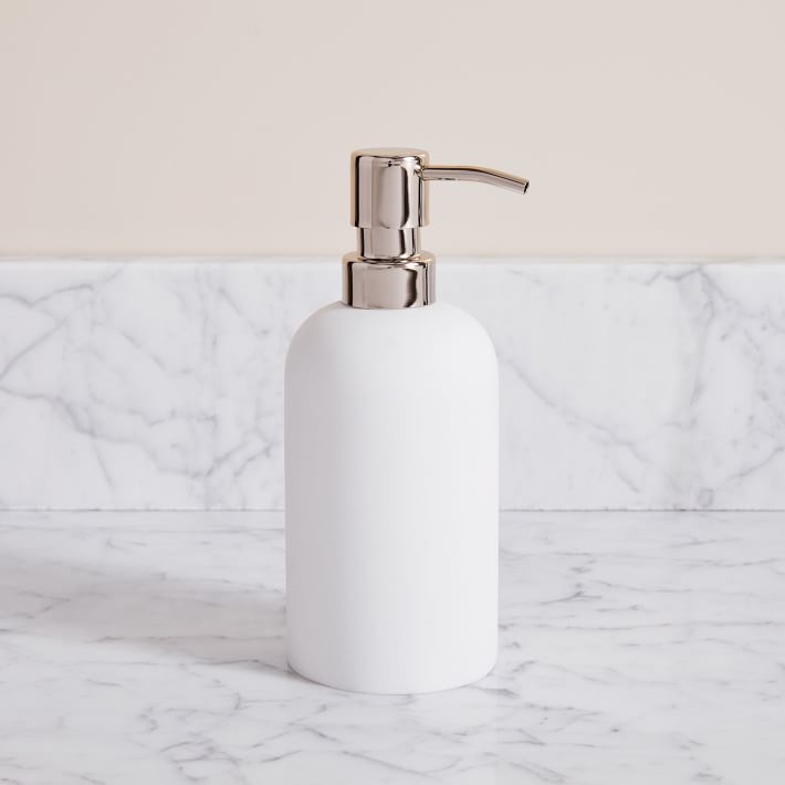 Modern Resin Stone Bath Accessories Nickel