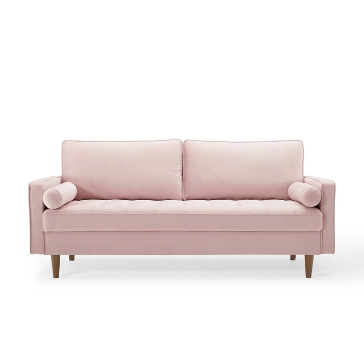 Alvour Performance Velvet Sofa - Pink