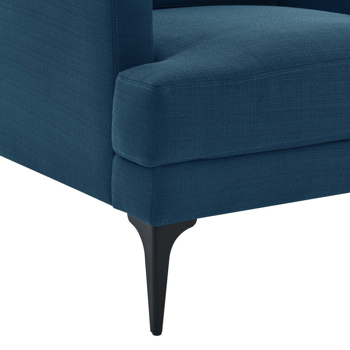 Moreva Upholstered Fabric Armchair Azure