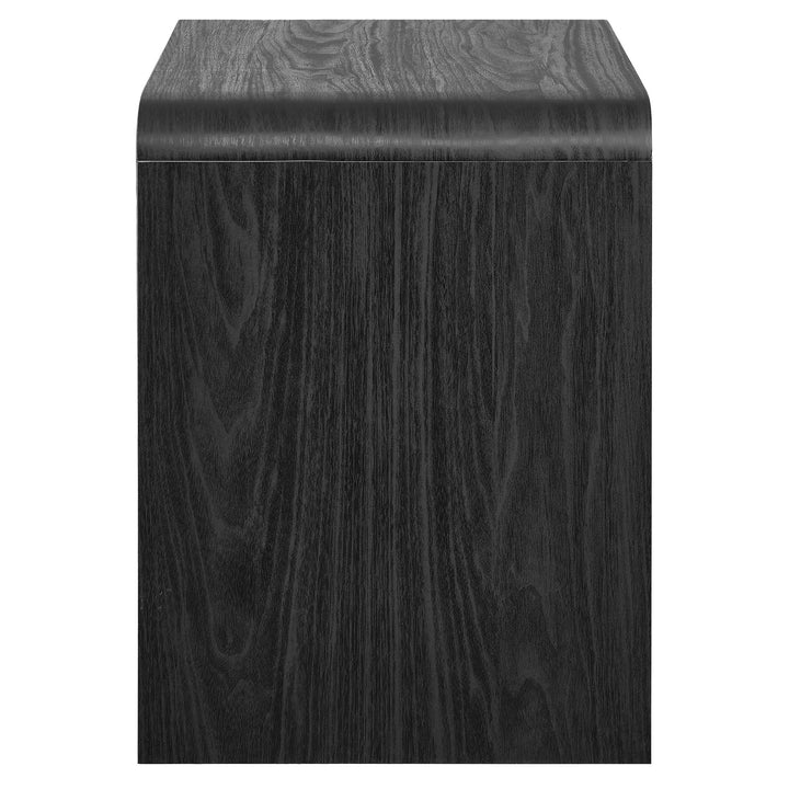 Curie 2 - Drawer Black Nightstand