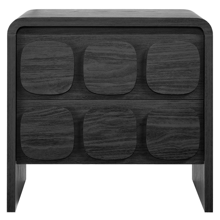 Curie 2 - Drawer Black Nightstand