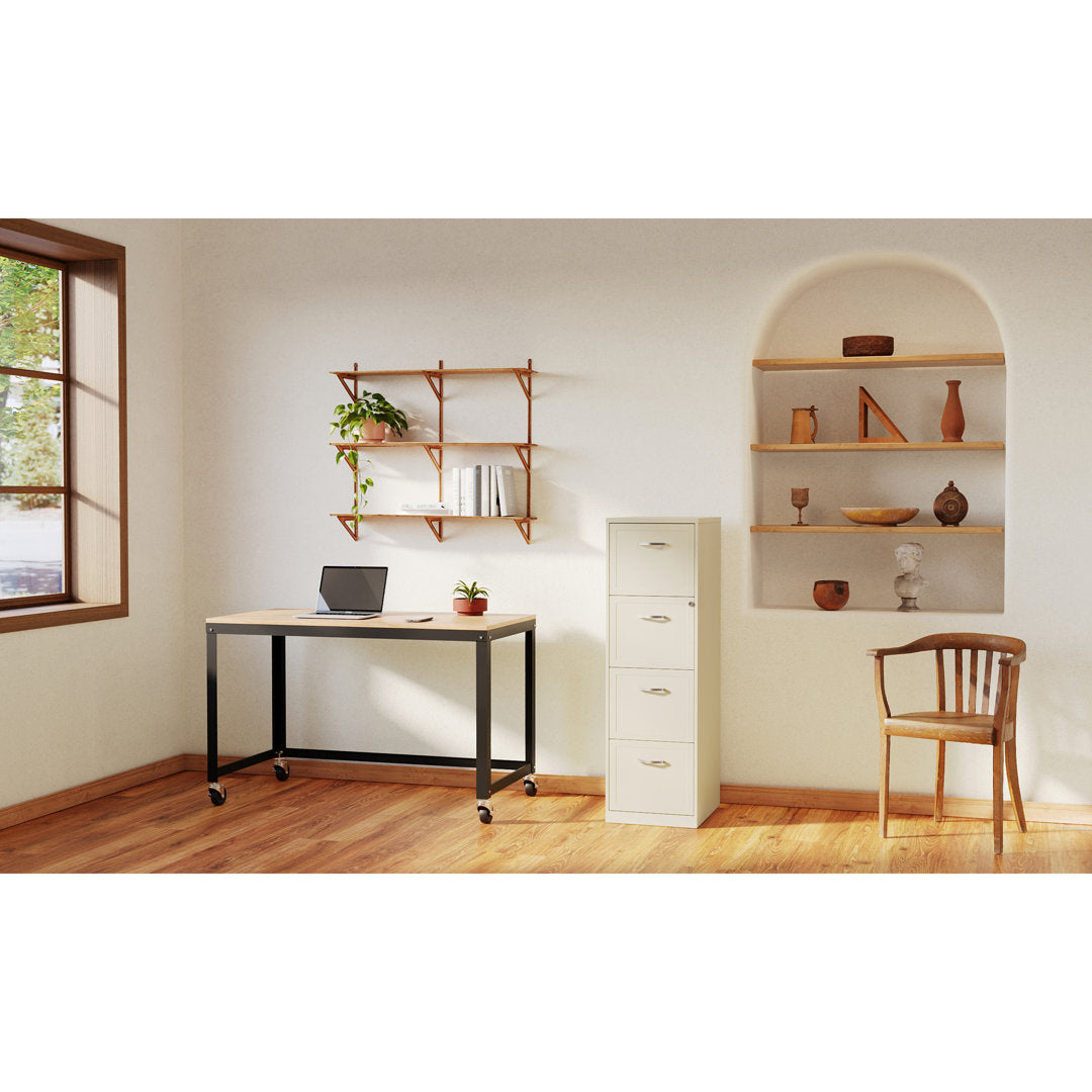 Cavitt 4-Drawer Vertical Filing Cabinet Ebern Designs Color: Pearl White
