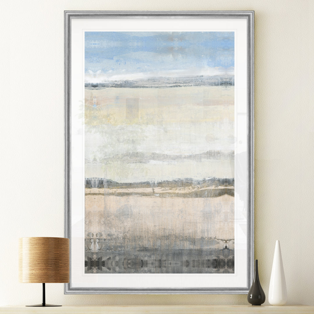E Transitional Space I' - Print on Canvas Wade Logan® Size: 18.5" H x 24.5" W x 1.5" D Format: Silver Framed