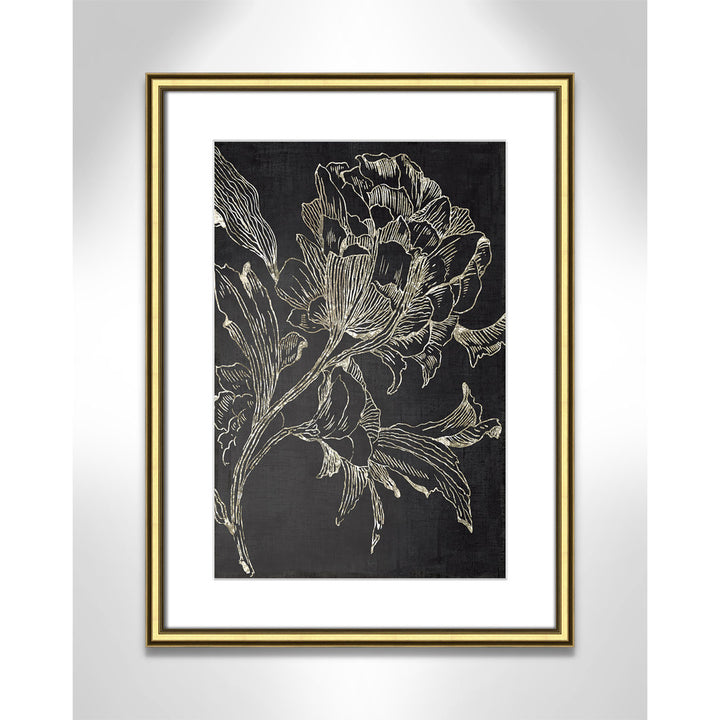 Golden Flower Folklore I by Asia Jensen - Picture Frame Graphic Art Print Joss & Main Size: 24.25" H x 18.25" W Format: Gold Framed