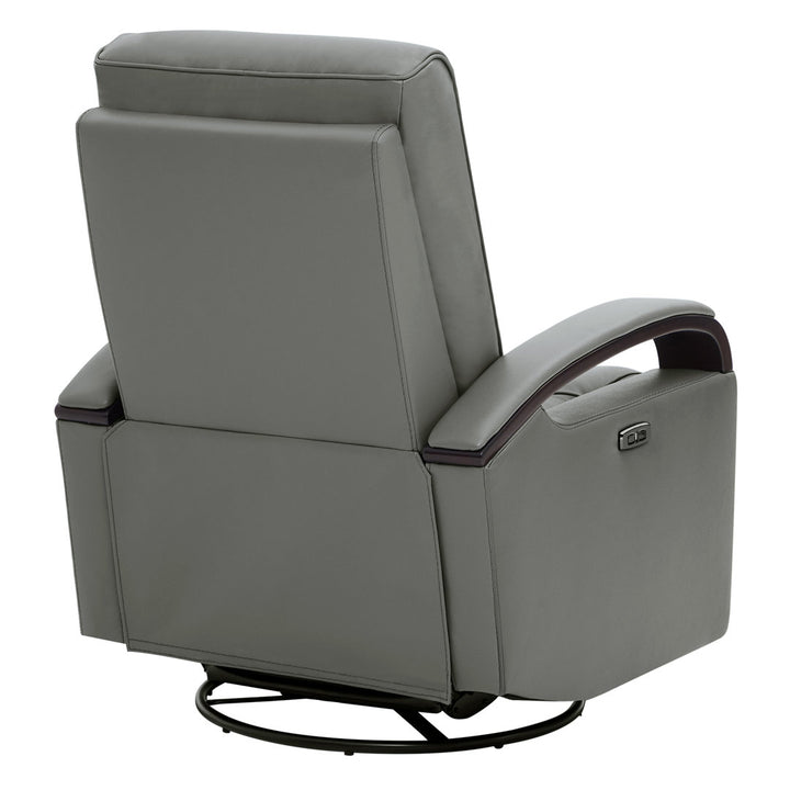 Elvina Genuine Leather Swivel Power Recliner Latitude Run® Upholstery Color: Haze