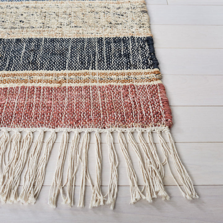 Brooke Southwesten Flatweave Jute/Cotton Blue/Rust Area Rug Kelly Clarkson Home Rug Size: Rectangle 2'3" x 5'