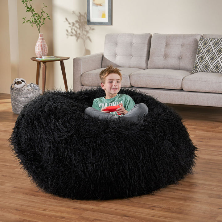 Large Classic Bean Bag Mercer41 Fabric: Black Polyester