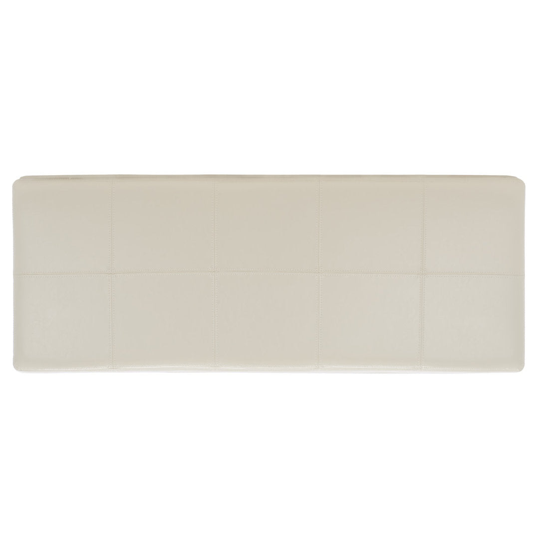 Maiden Upholstered Flip Top Storage Bench Latitude Run® Color: Flat Cream Faux Leather