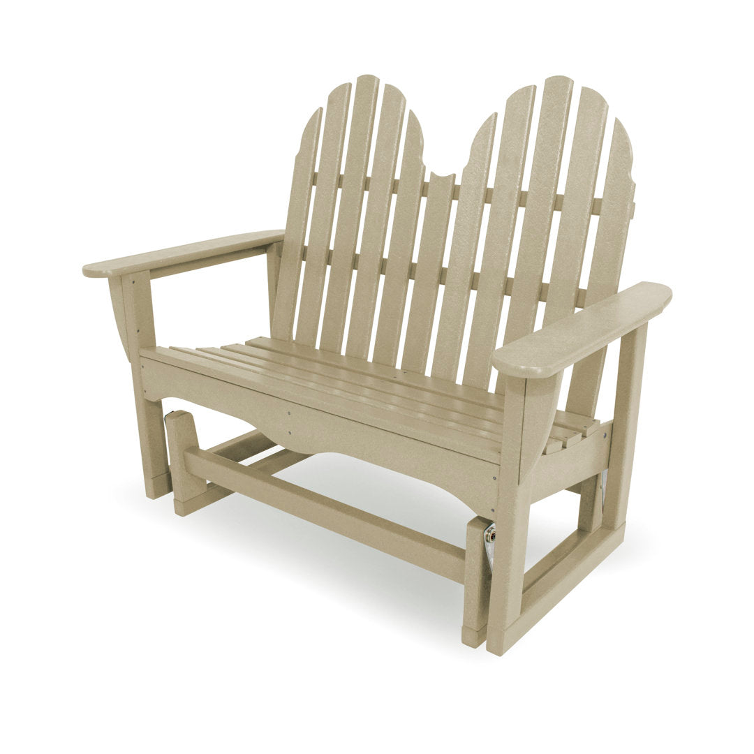 Classic Adirondack 48" Glider POLYWOOD® Frame Color: Sand