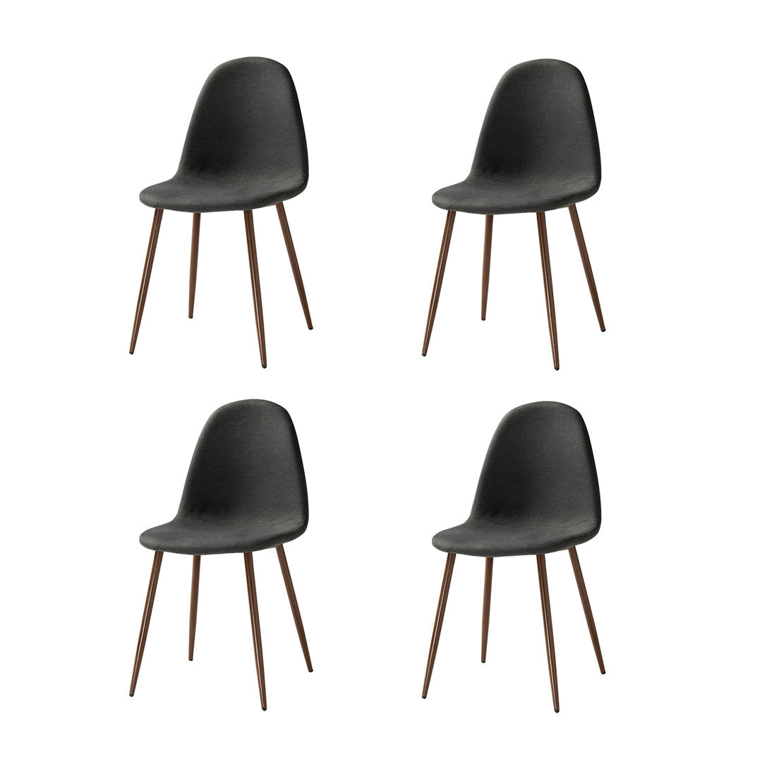 Axia Side Chair (Set of 4) Wade Logan® Upholstery Color: Charcoal
