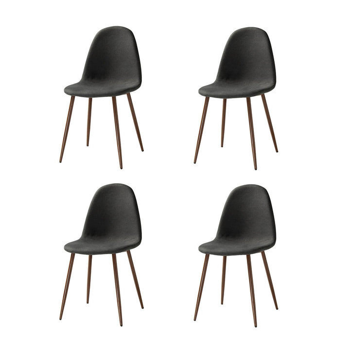 Axia Side Chair (Set of 4) Wade Logan® Upholstery Color: Charcoal