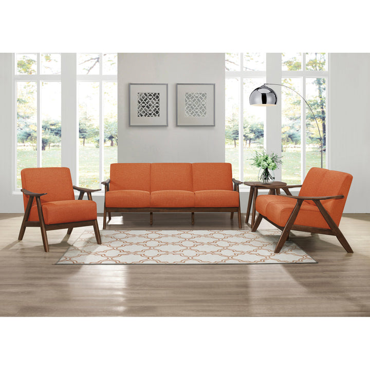 Hofstetter 72.39Cm Wide Polyester Armchair George Oliver Fabric: Orange Linen