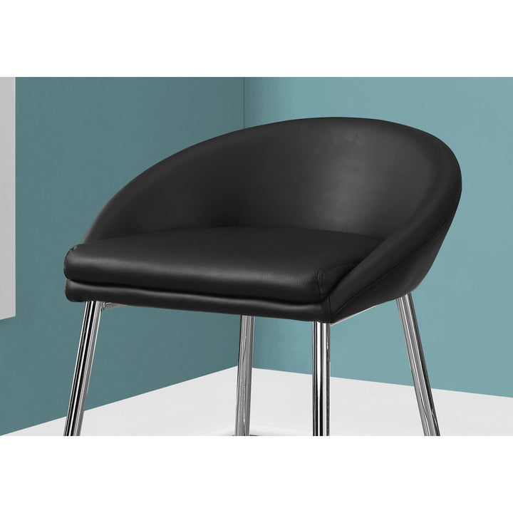 Glaser Bar Stool, Counter Height, Kitchen, Chrome, Contemporary (Set of 2) Wade Logan® Seat Height: Bar Stool (29.75" Seat Height ), Upholstery: White