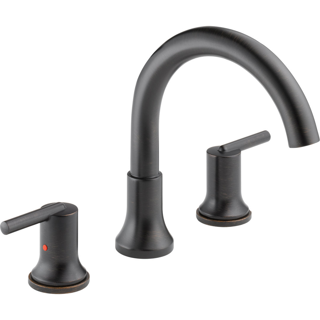 Trinsic Double Handle Deck Mounted Roman Tub Faucet Delta Finish: Venetian Bronze