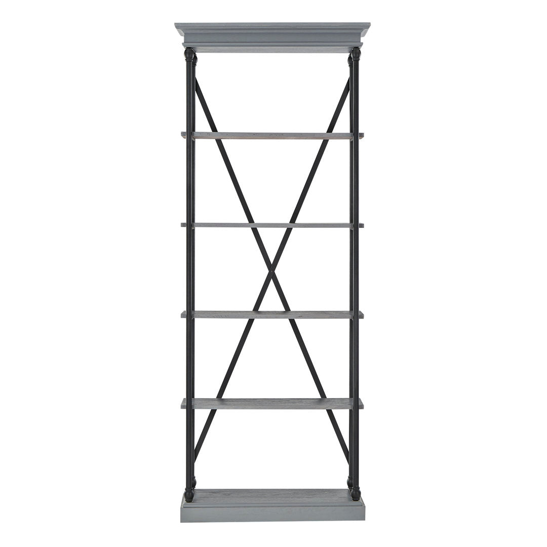 Kyler 84.25" H x 33" W Etagere Bookcase Greyleigh™ Color: Gray