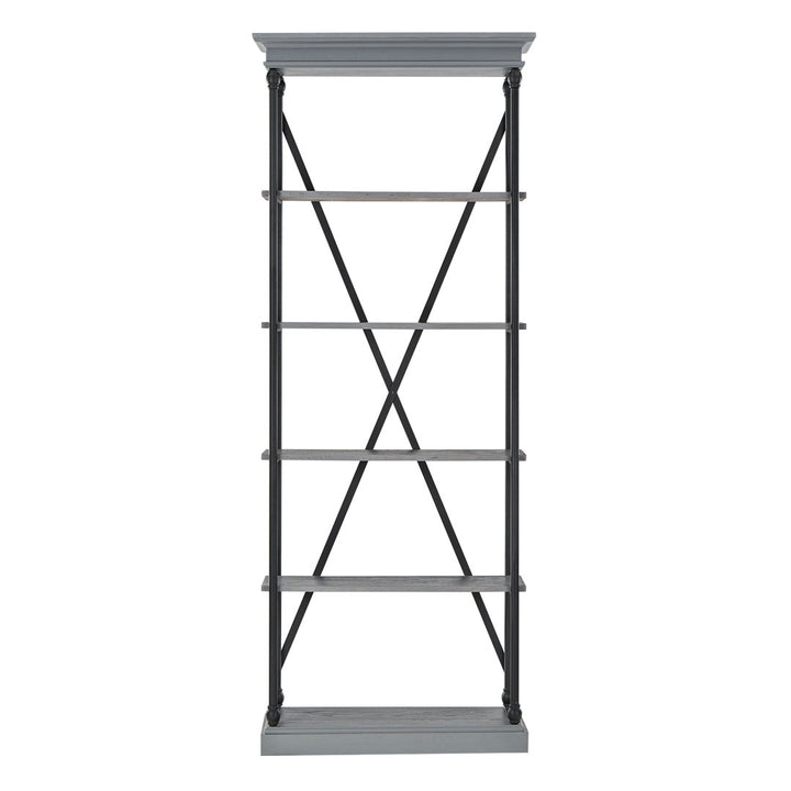 Kyler 84.25" H x 33" W Etagere Bookcase Greyleigh™ Color: Gray