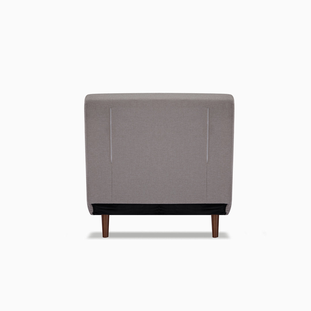 Jacquelyn 30.31" Wide Convertible Chair Mercury Row® Teen Leg Color: Coffee Fabric: Beige Polyester