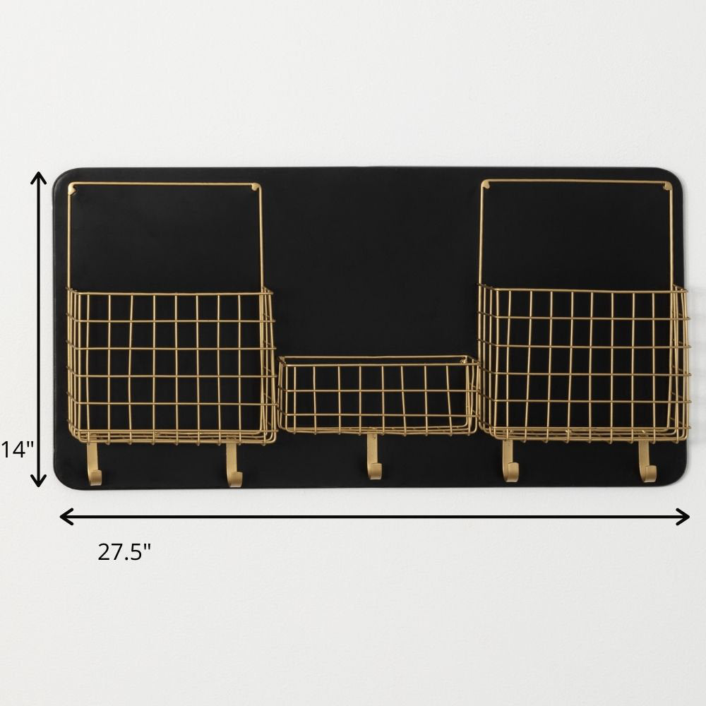 Home Office and School Mesh Wall Organizer With Key Hooks Clover Lane