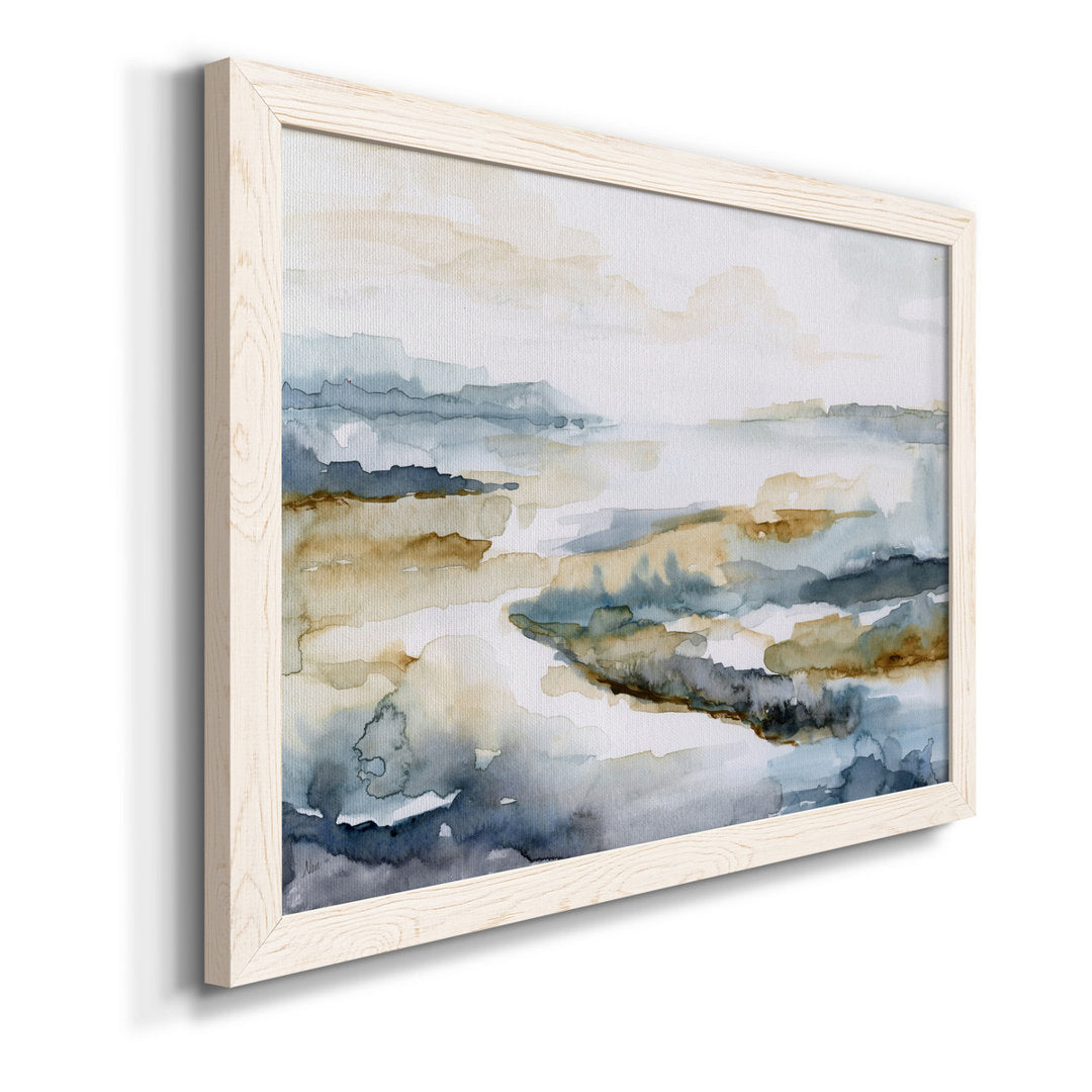 Estuary I - Painting Print on Canvas Highland Dunes Frame Color: White Size: 37.5" H x 27.5" W x 1.5" D