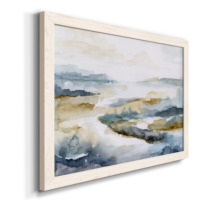 Estuary I - Painting Print on Canvas Highland Dunes Frame Color: White Size: 37.5" H x 27.5" W x 1.5" D