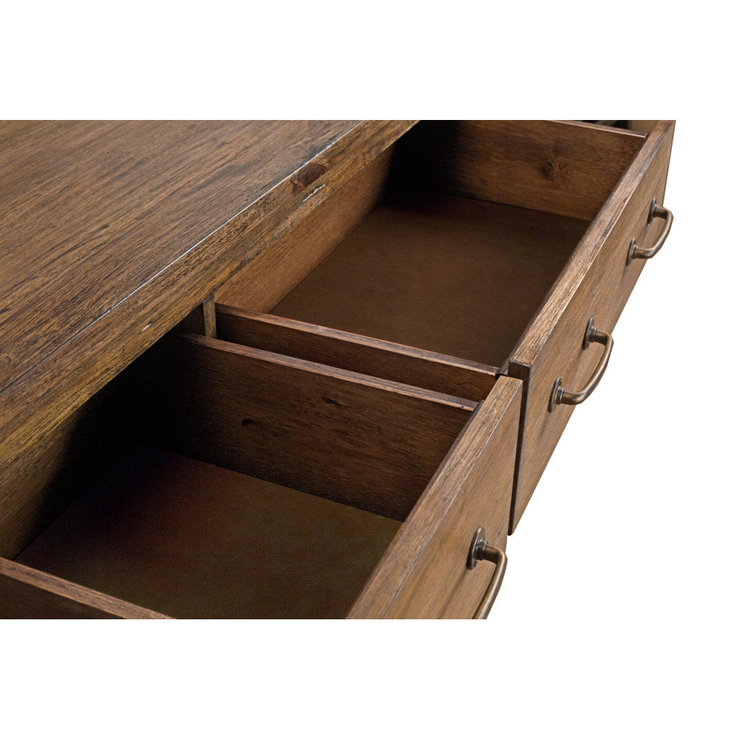 Trevion 3-drawer 60-inch Solid Wood Sideboard Mistana™ Color: Dark Brown