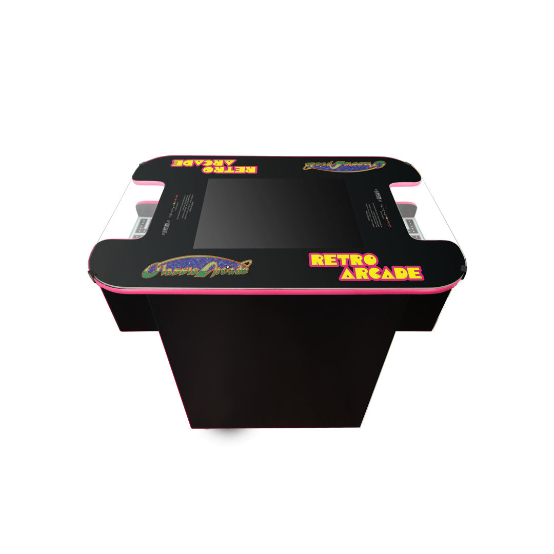Cocktail Arcade Machine with 19" Monitor and 60 Retro Games - Fully Assembled - 5 Year Warranty Suncoast Arcade Color: Pink