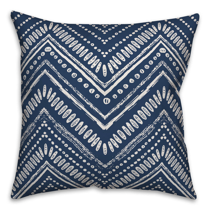 Circle Outdoor Square Pillow Designs Direct Creative Group Color: Navy/Off White Size: 18" x 18"