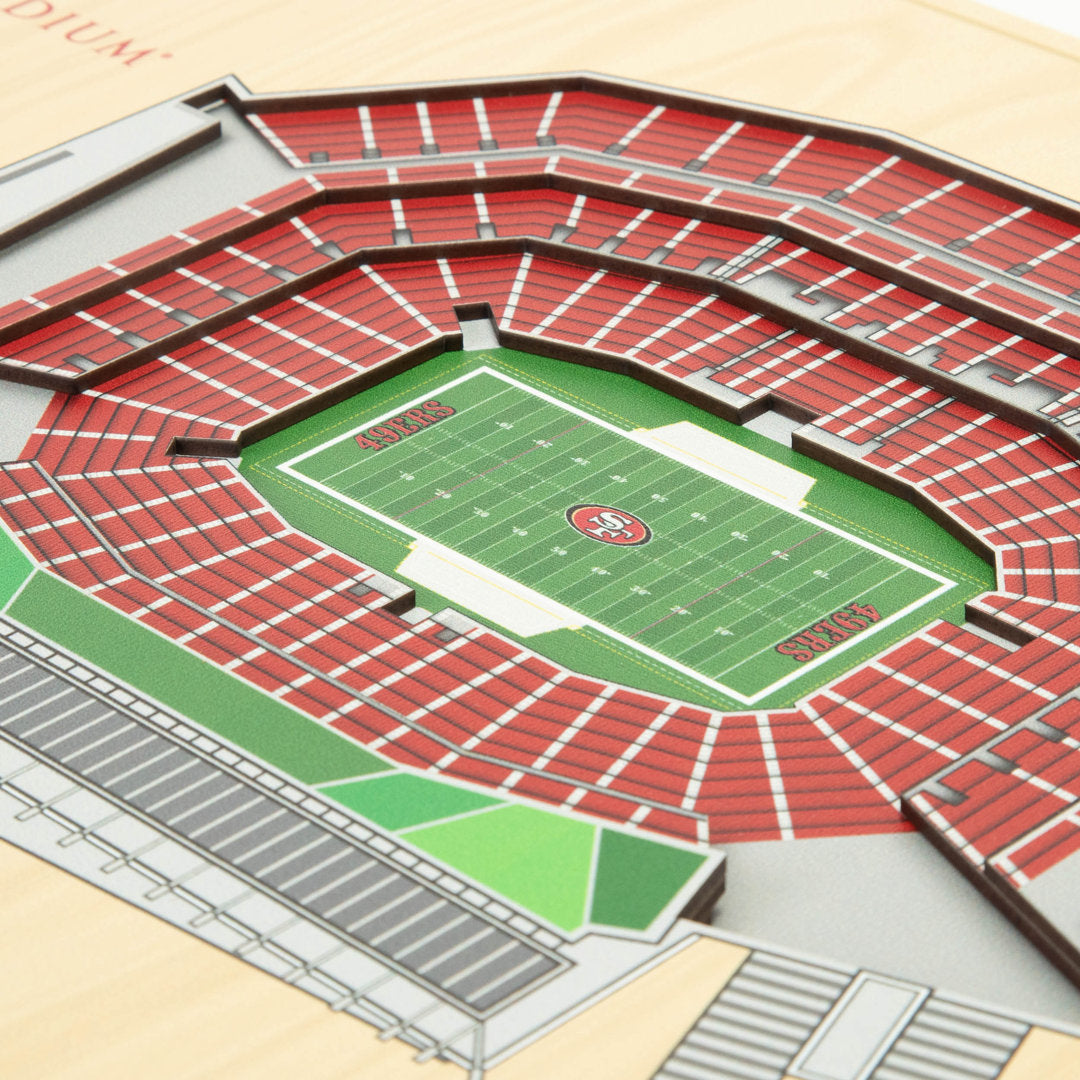 NFL 5-Layer Stadiumview Wall Art YouTheFan Color: Teal NFL Team: San Francisco 49Ers
