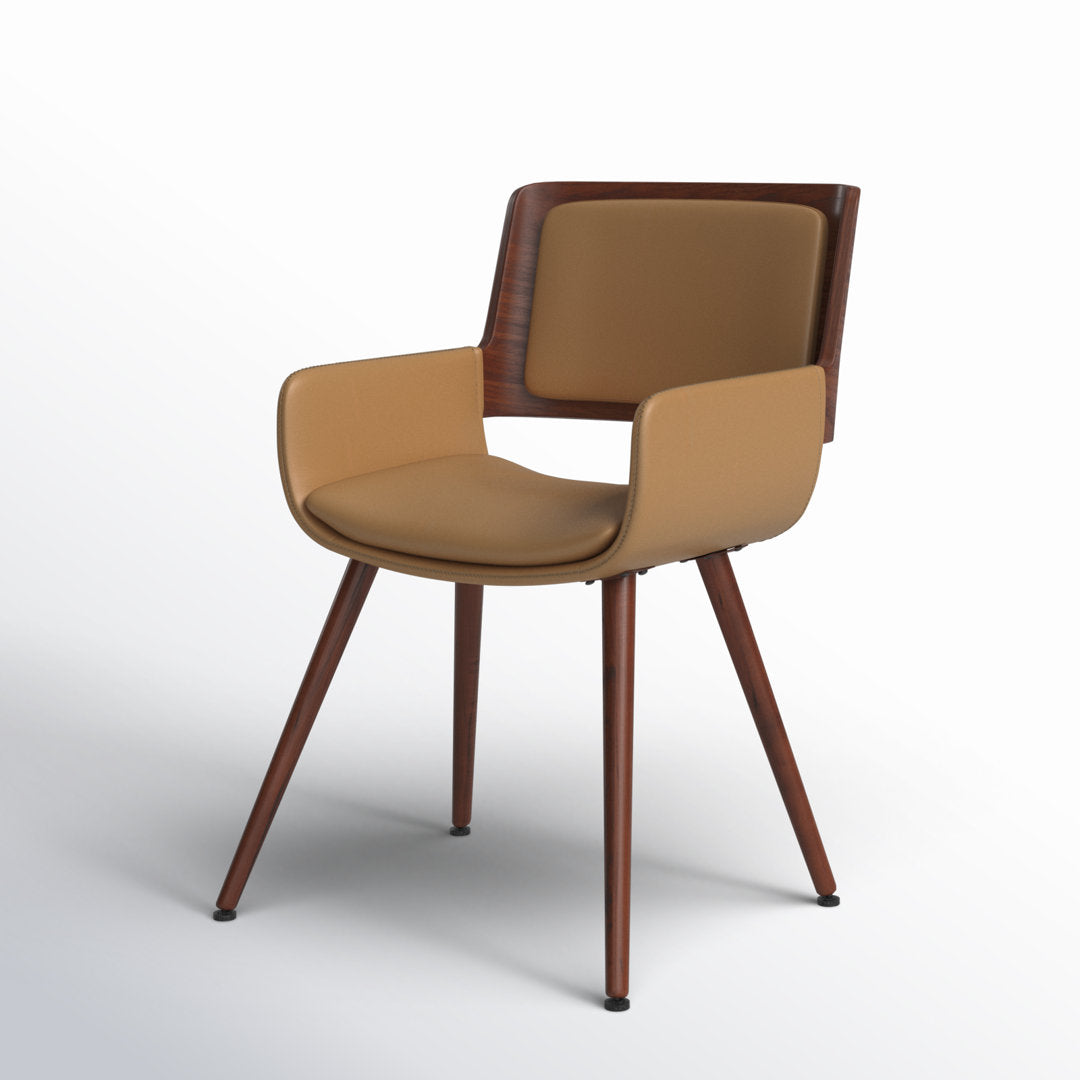 Seagraves Faux Leather Mid-Century Dining Chair Mercury Row® Upholstery Color: Desert Sandstone Faux Leather