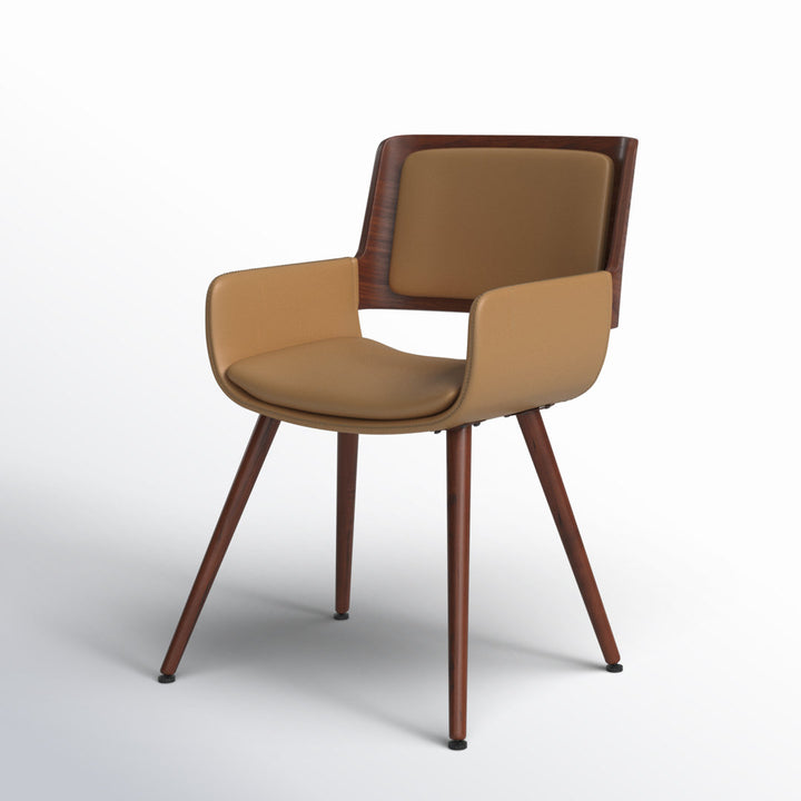 Seagraves Faux Leather Mid-Century Dining Chair Mercury Row® Upholstery Color: Desert Sandstone Faux Leather