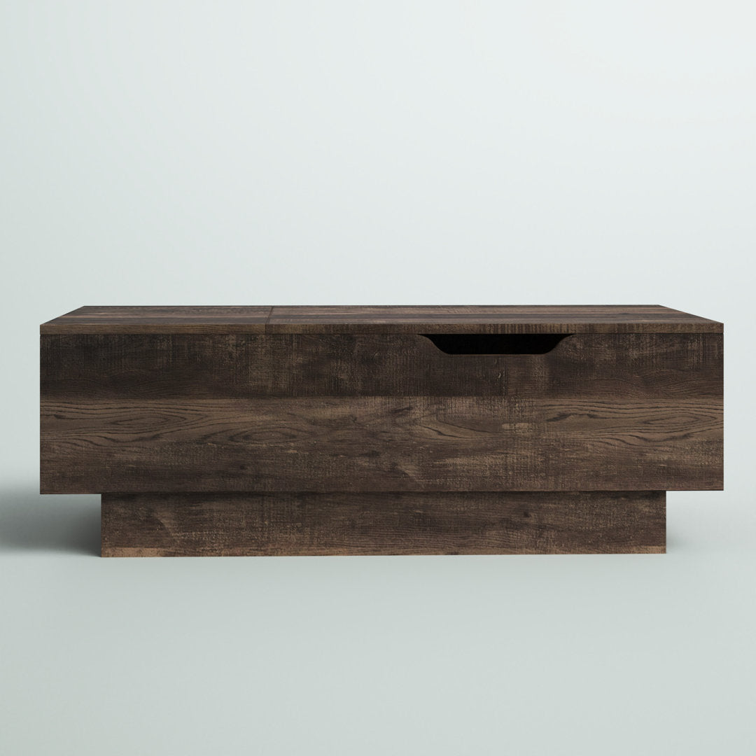Kianna Lift Top Block Coffee Table with Storage Steelside™ Color: Reclaimed oak