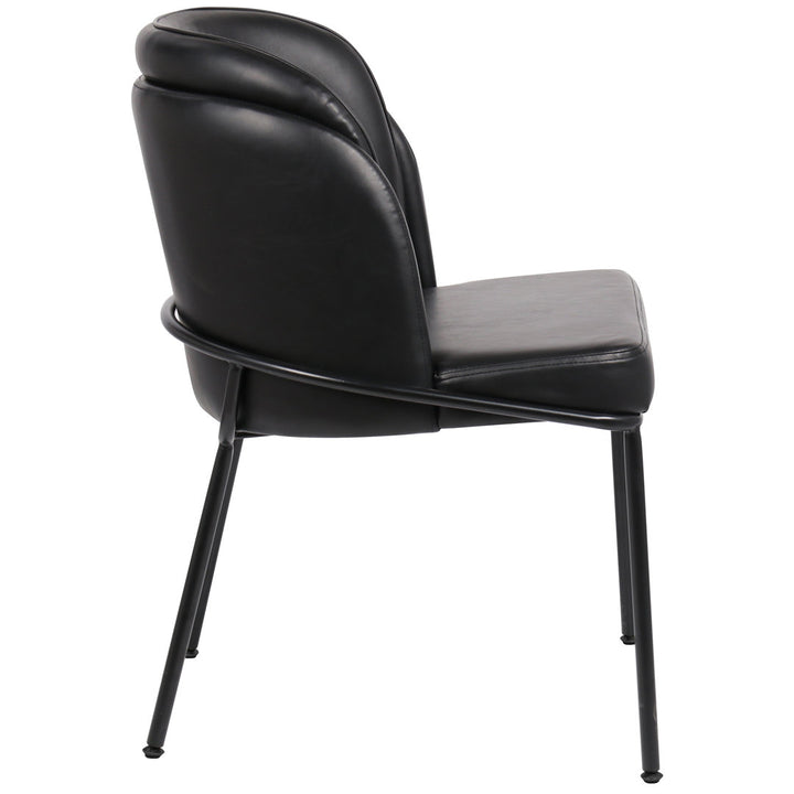 Philpott Faux Leather Dining Chair, Set Of 2 (Set of 2) Trent Austin Design® Upholstery Color: Black