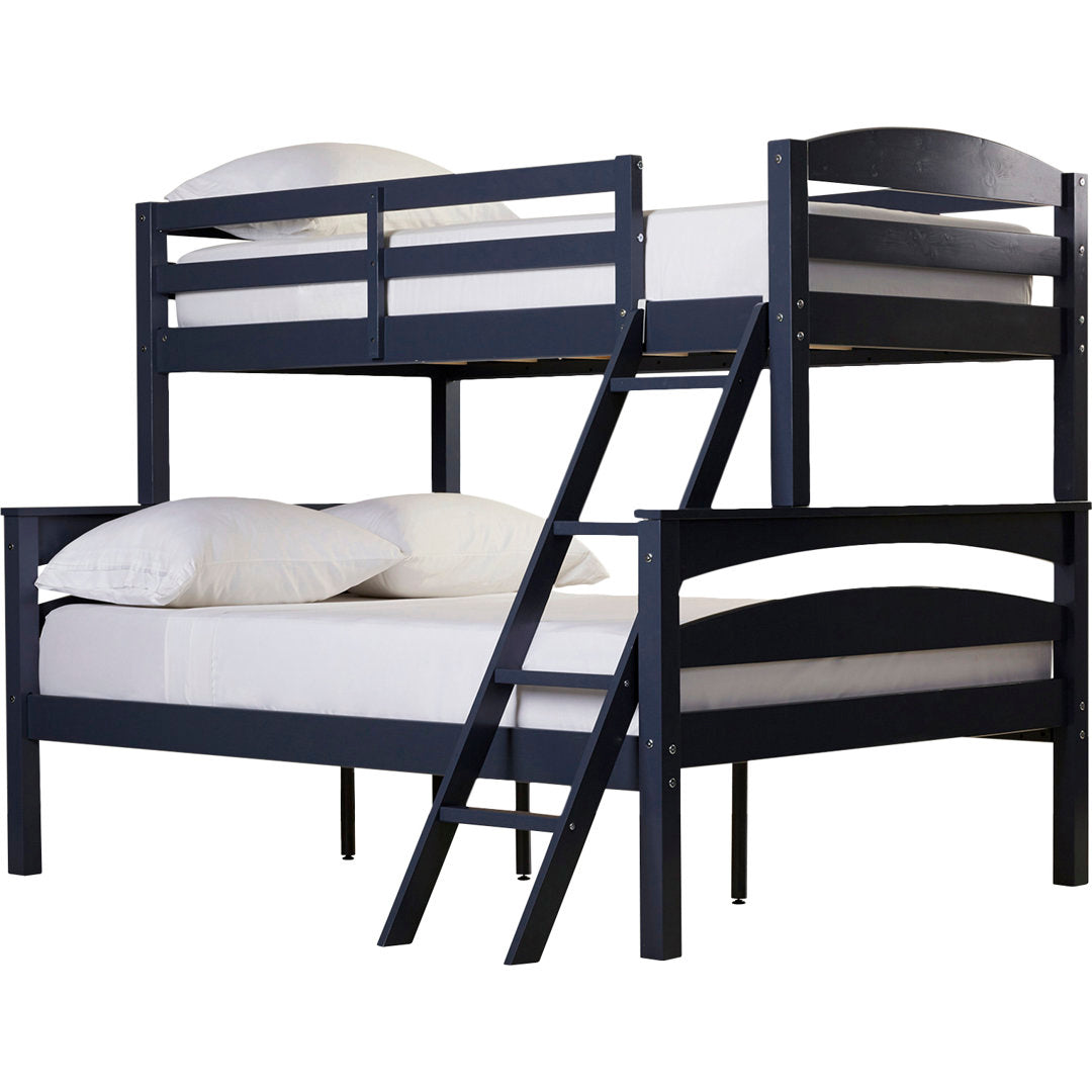 Barnett Twin over Full Bunk Bed Isabelle & Max™ Bed Frame Color: Graphite Blue