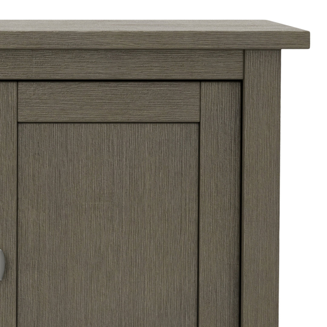 Warm Shaker SOLID WOOD TV Media Stand iFor TVs up to 50 inches Simpli Home Color: Farmhouse Gray