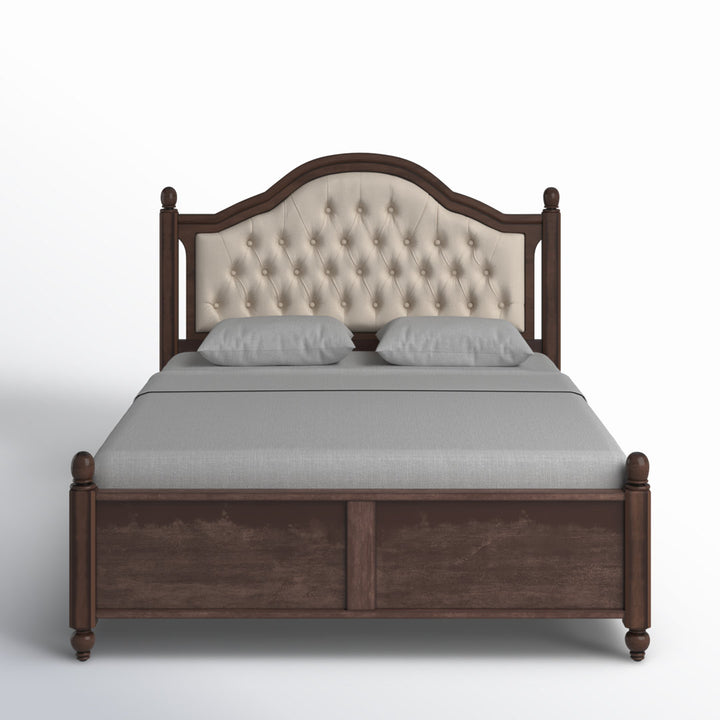 Amilio Upholstered Bed Solid Wood Platform Lark Manor™ Size: Queen