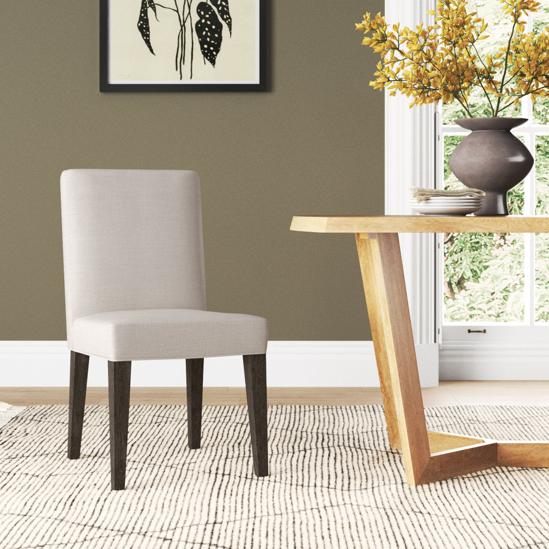 Meria Upholstered Parsons Chair in Beige (Set of 2) Joss & Main