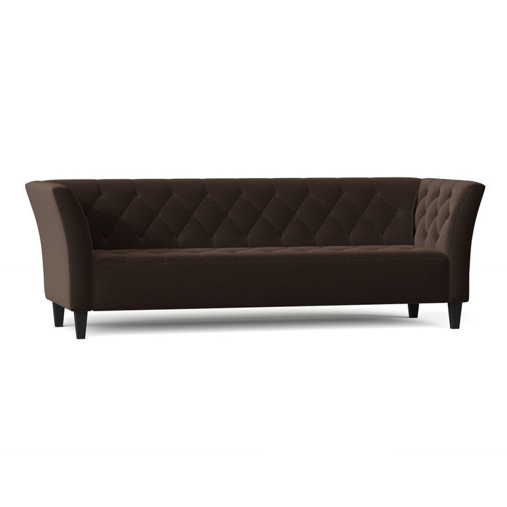 Carruth 91" Flared Arm Sofa Mercer41 Body Fabric: Napa Brown Chenille