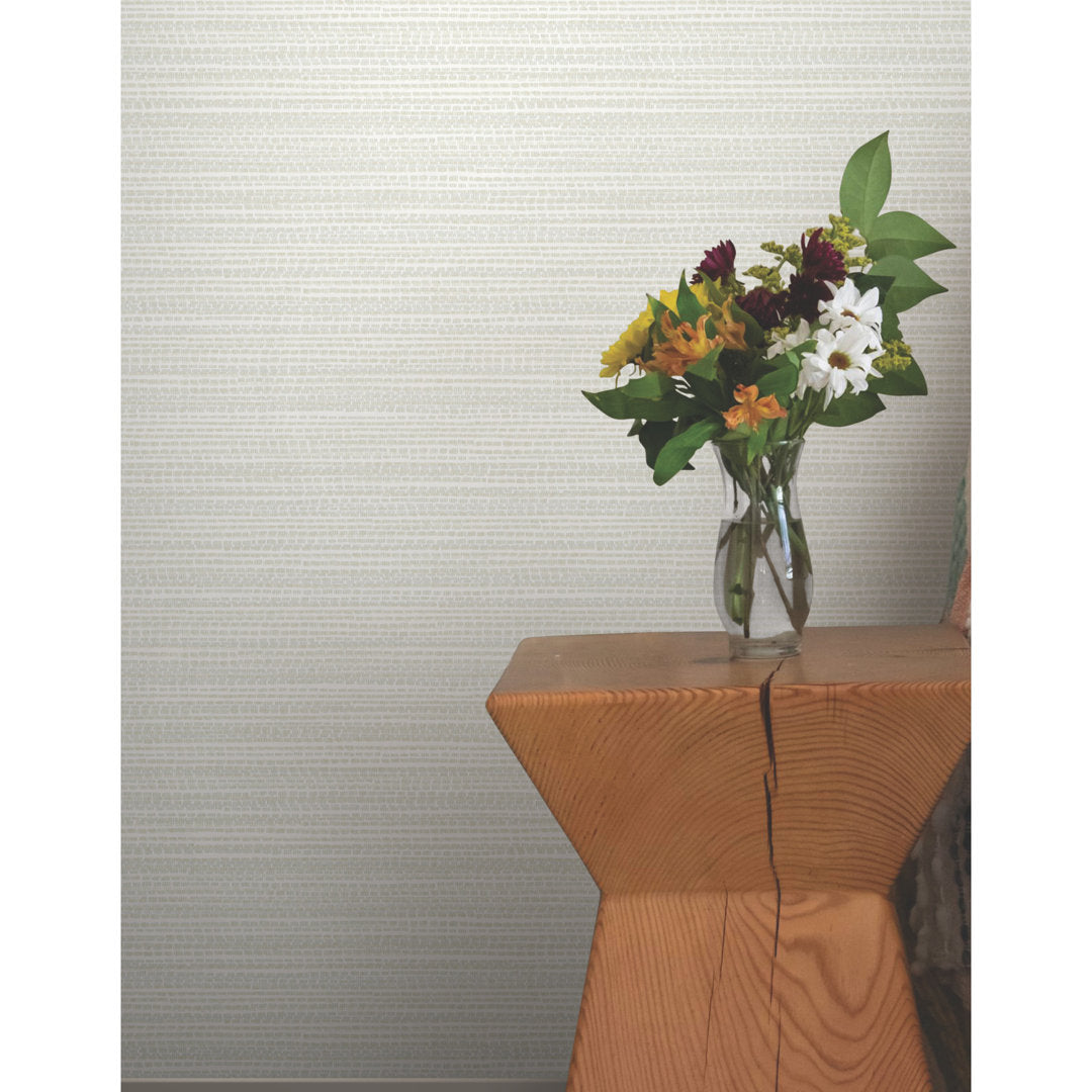 Tick Mark Texture Peel & Stick Wallpaper Erin & Ben Co. Color: White