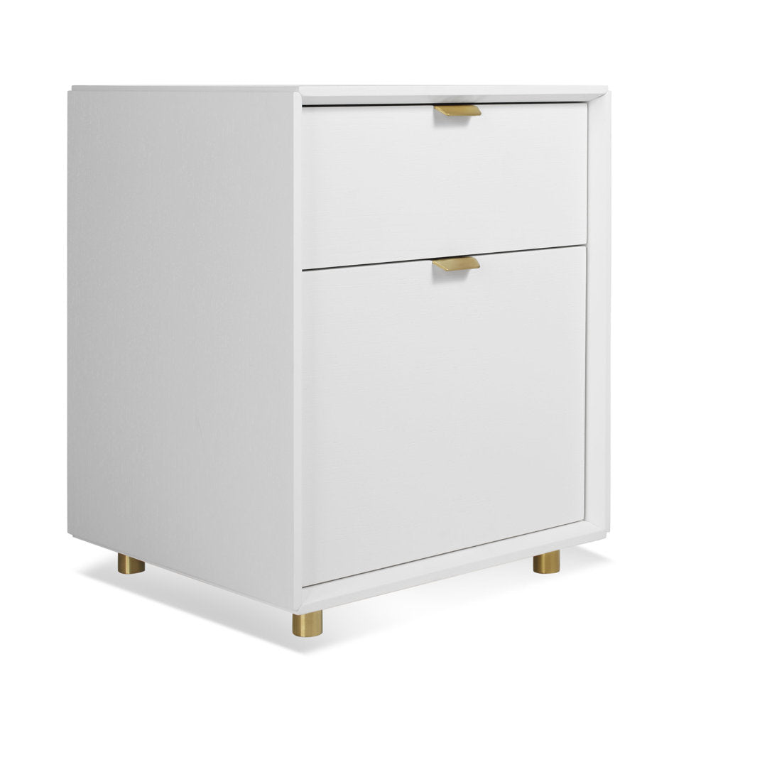 Dang 2 - Drawer Vertical Filing Cabinet Blu Dot Color: White