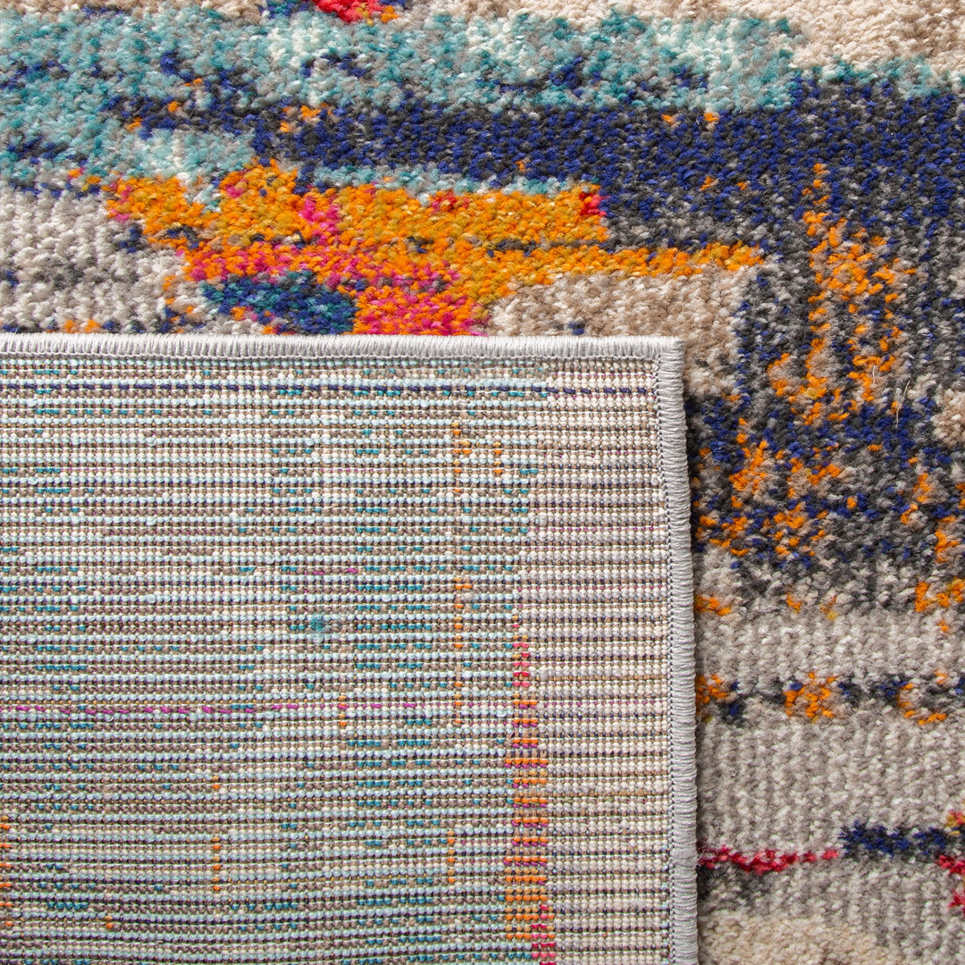 Riccio Abstract Ivory/Multi Area Rug Trent Austin Design® Rug Size: Square 3'