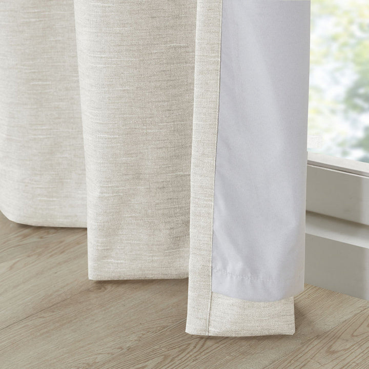 Sashay Faux Silk Room Darkening Curtain Panel Pair (Set of 2) Etta Avenue™ Curtain Color: Ivory Size per Panel: 42"W x 84"L