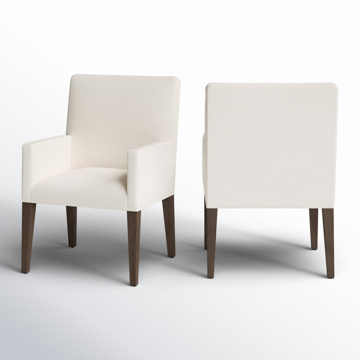 Meria Upholstered Arm Chair in Beige (Set of 2) Joss & Main