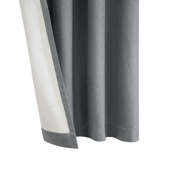 Danalynn Linen Solid Max Blackout Grommet Single Curtain Panel Latitude Run® Curtain Color: Blue Size per Panel: 52" W x 63" L