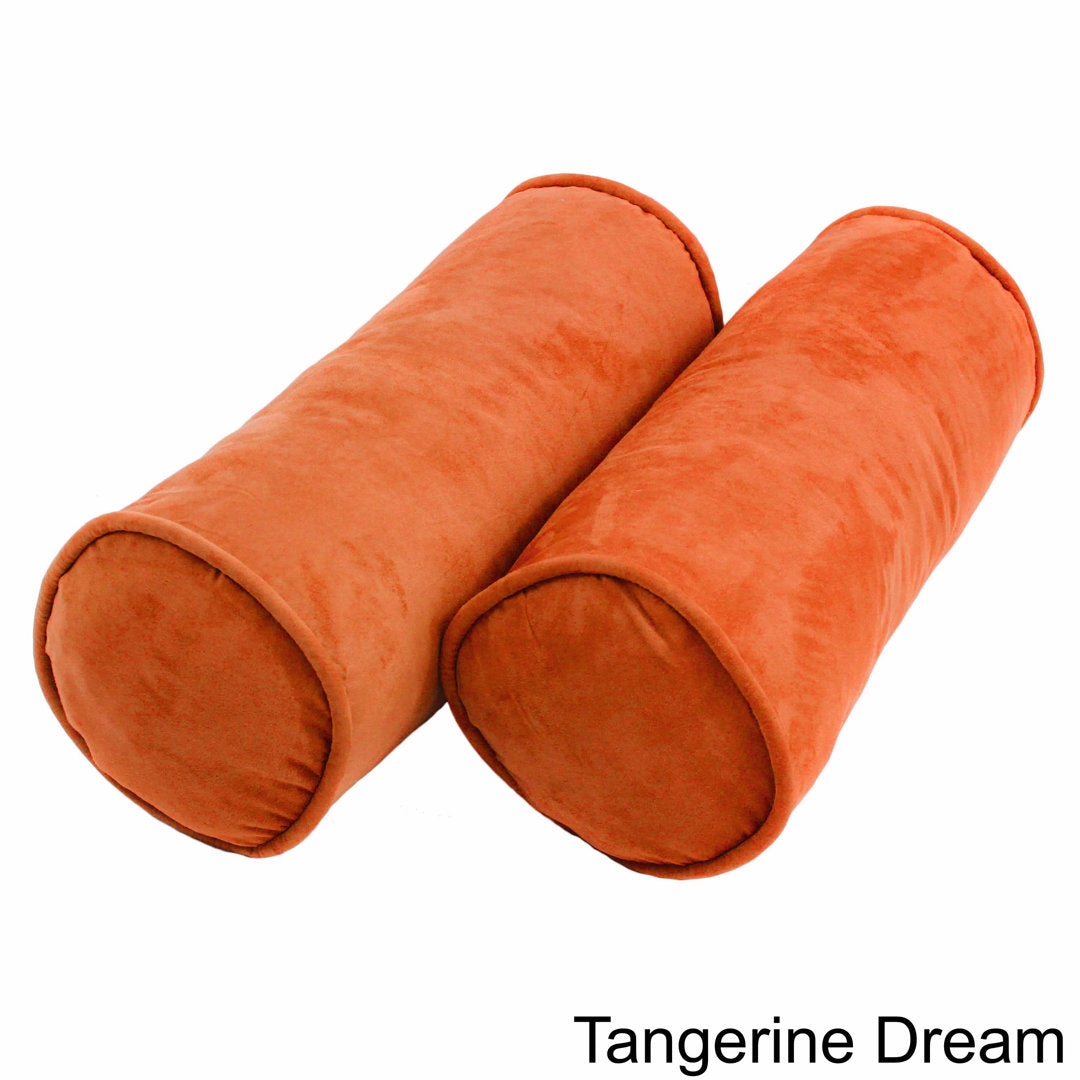 Bolster Pillow (Set of 2) Blazing Needles Color: Tangerine Dream