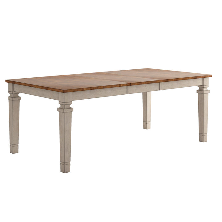 Alyra Extendable Solid Oak Dining Table Lark Manor™ Base Color: Antique White
